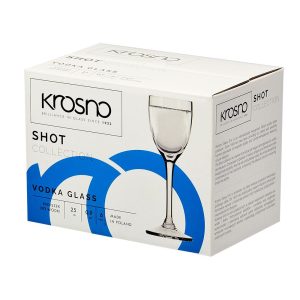 Kieliszki do wódki 6 szt. 25 ml na nóżce Shot Krosno