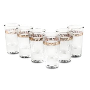 Kieliszki do wódki dekorowane 6 szt. 25 ml "Grecja"